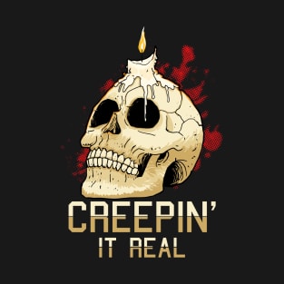 Halloween Costume Scary Skeleton Skull Face Horror Party T-Shirt