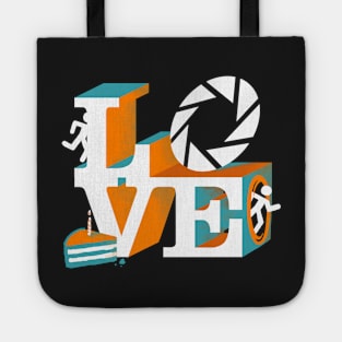 LOVE Portal Lettering - Video Game - Geeky and Funny Tote