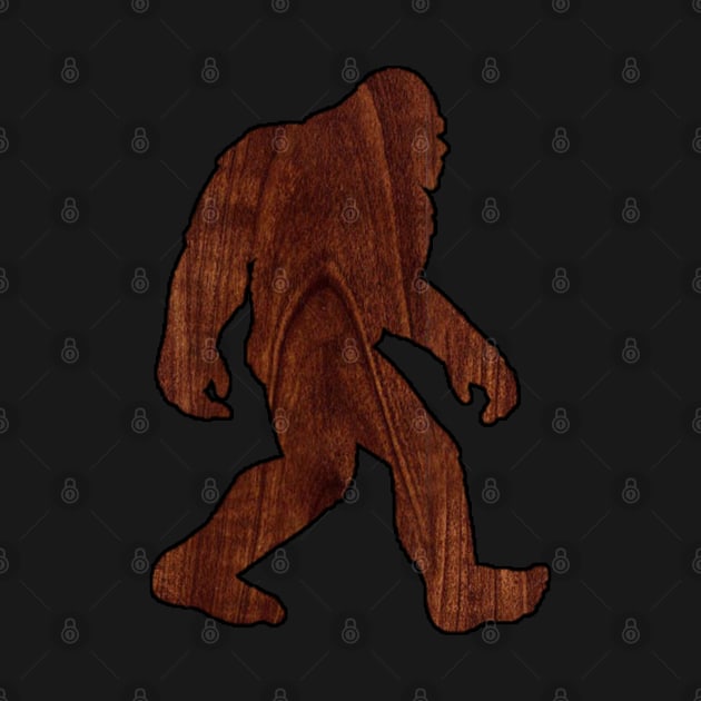 Bigfoot - Woodgrain by  The best hard hat stickers 