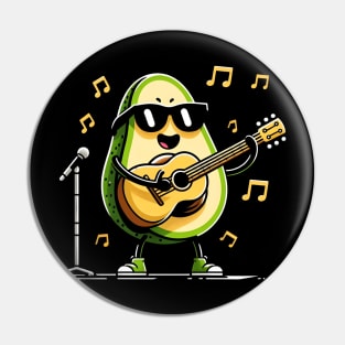 avocado playing guitar - music Pin