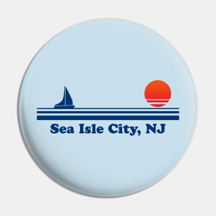 Sea Isle City, NJ - Sailboat Sunrise Pin