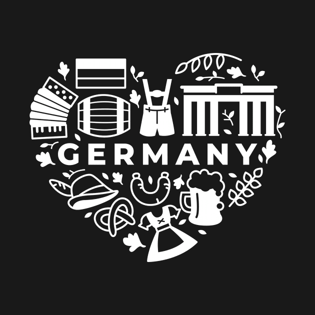 Germany White Heart by SunburstGeo