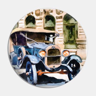 Vintage Jalopy Watercolor Pin