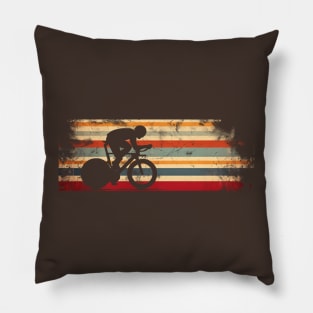 Vintage Retro Time Trial Gift Cycling Race Pillow