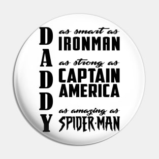 Superhero Daddy Pin