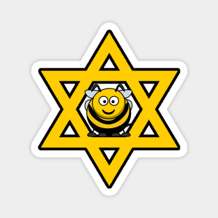 Star of David with a Honey Bee Magnet