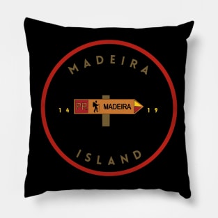 Madeira Island 1419 logo with the Recommended Walking Route sign (PR) in colour Pillow