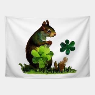 St Patrick's Day Squirrel Tapestry