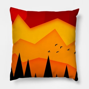 Moutain View V1 (Transparent Trees) Pillow