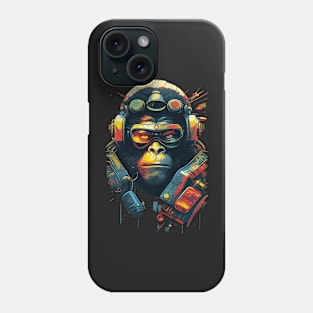 Anime Cyber Ape (Sci-Fi Ape Vintage Retro Future Design Cyberpunk Space Ape) Phone Case