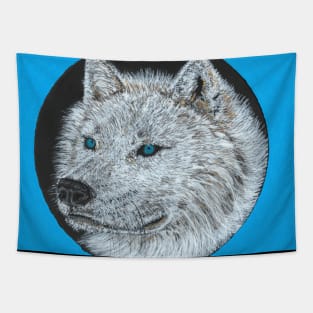 white wolf Tapestry