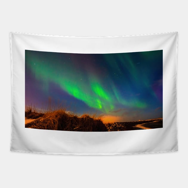 Aurora borealis in Iceland Tapestry by GrahamPrentice