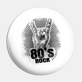 '80s Rock On Band' Awesome Eighties Vintage Gift Pin