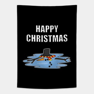 Happy Christmas 2020 Melted Snowman Funny Tapestry