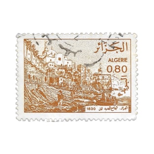 Vintage 1979 Algeria Stamp Commemorating Algiers before 1830 T-Shirt