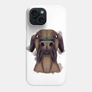 Funny Great Dane and grasshopper Phone Case