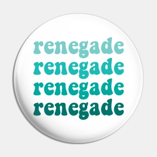 Renegade Tiktok Blue Gradient Design Pin