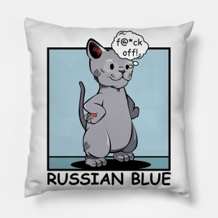 Russian Blue Cat Pillow