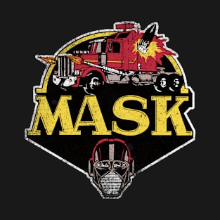 Vintage Mask Armored Strike Design T-Shirt