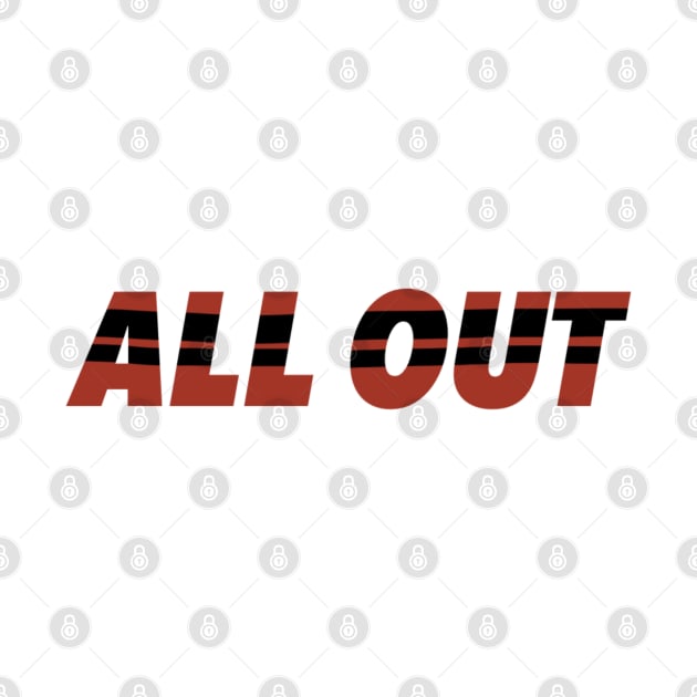 All out anime text red and black cool by SharonTheFirst