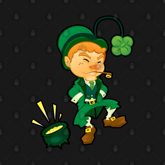 St. Patrick Day Dancing Leprechaun by Wardellb