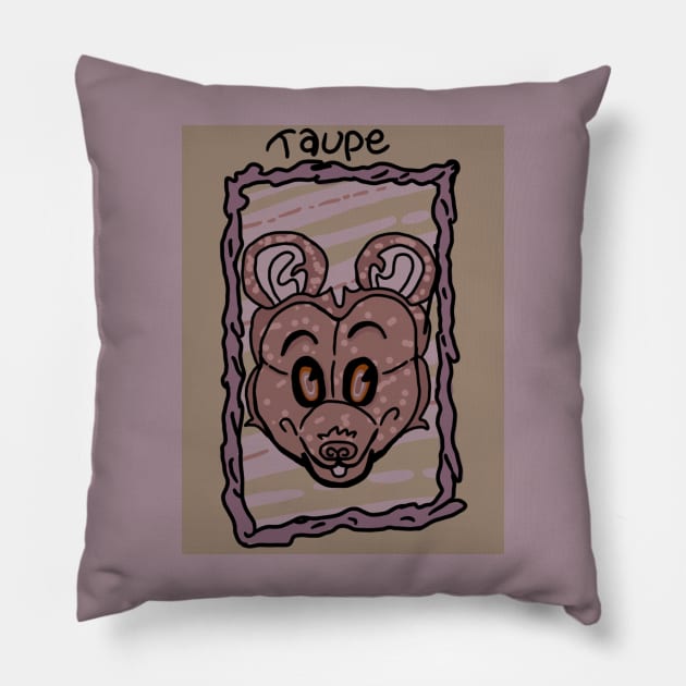 Taupe/Year of the Rat Pillow by ICBHPINS 