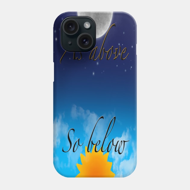 As Above, So Below (Vertical Design) Phone Case by Psychic Sean’s Spirit Boutique