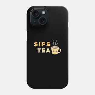 Sips Tea & Just Be Happy Amazing Art Of Cup With Smile Face Phone Case