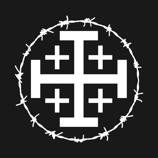 Gothic Jerusalem Cross Barbed Wire by thecamphillips