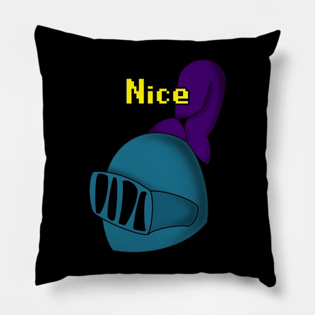 Nice Rune Full Helm Pillow by GraviTeeGraphics