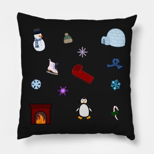 Winter Doodles Sticker Pack Pillow