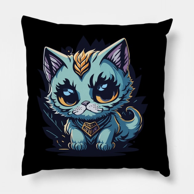 Mystic Kitty Pillow by mysticpotlot