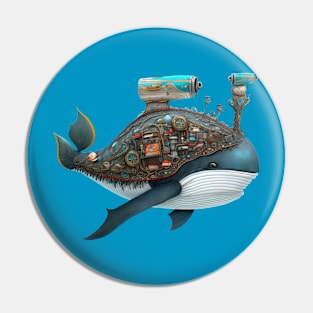 Whale Steampunk Pin