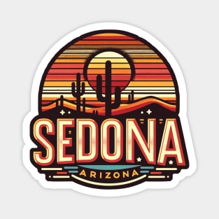 Vintage Sedona Arizona Sunset - Retro Desert Art Magnet