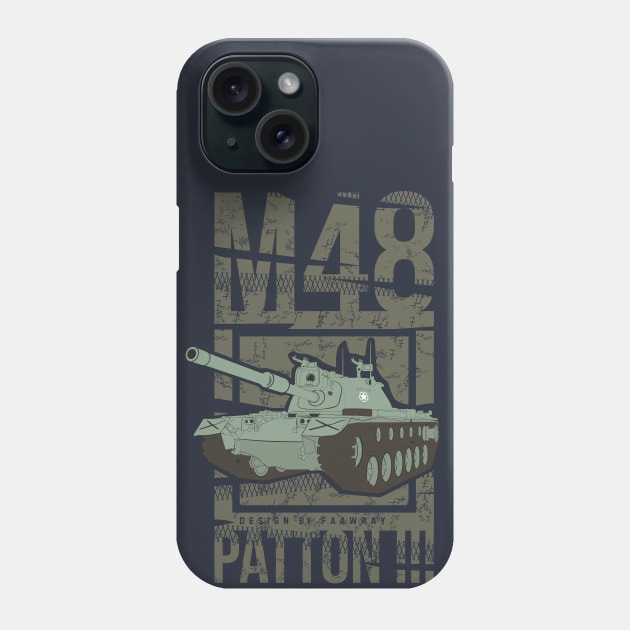 US Tank M48 Patton III Phone Case by FAawRay