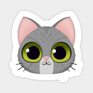 Cute Grey Striped Kitten Magnet