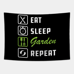 Gardener - Eat Sleep Garden Repeat Tapestry