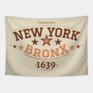 New York Bronx 'Yield to the Evil' Logo Shirt - Urban Streetwear Collection Tapestry