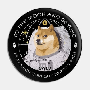 Dogecoin To the Moon (Dark) Pin