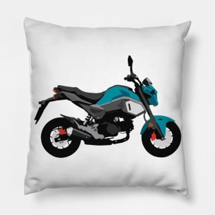 Motorcycle Honda Grom 2020 Blue Raspberry Pillow