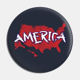Distressed Patriotic American Pin