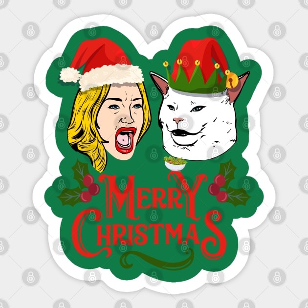 Cat Meme Woman Yelling At Table Dinner Ugly Christmas T-Shirt Cat Meme Woman Yelling At Table Dinner Ugly Christmas T-Shirt