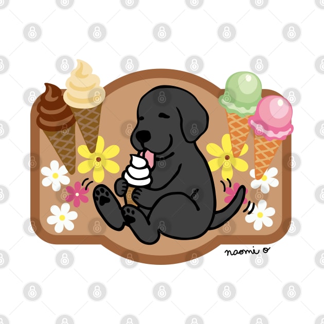 Black Labrador Ice Cream Lover by HappyLabradors