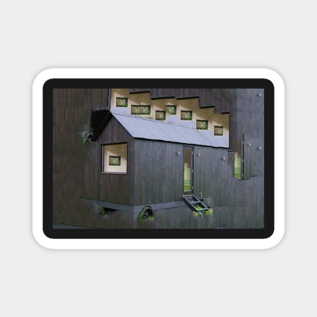 Black Tiny House Magnet by ellenmueller