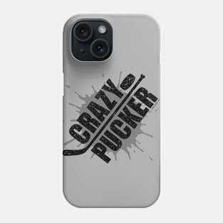 Crazy Pucker - funny hockey player Phone Case