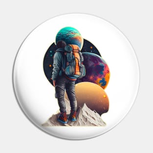 Backpacking Travel to Mars Pin