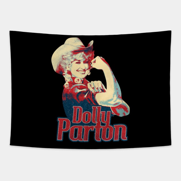 We can Do it! Retro Dolly Parton Tapestry by ownerkian