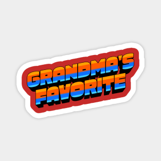 Retro Grandma's Favorite Magnet
