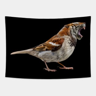 Tiger Sparrow Tapestry