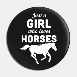 Funny Horse Girl Design | Horseback Riding Pin